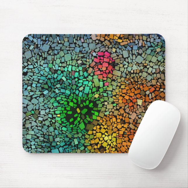 Beautiful mosaic mouse pad (With Mouse)
