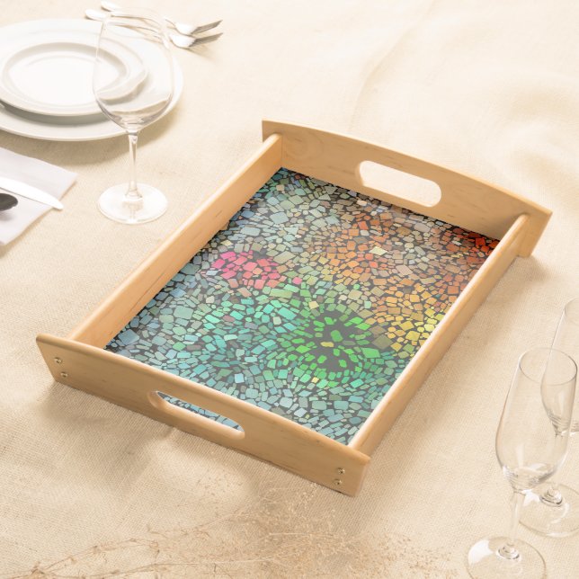 Beautiful mosaic serving tray (Front)