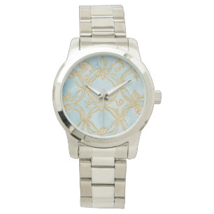 Beautiful Mosaic Soft Blue Gold,Women eWatch Watch