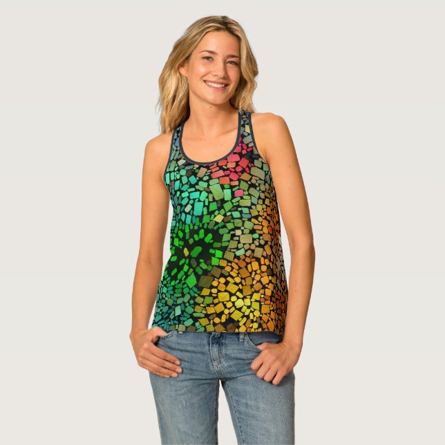 Beautiful mosaic tank top (Front Full)