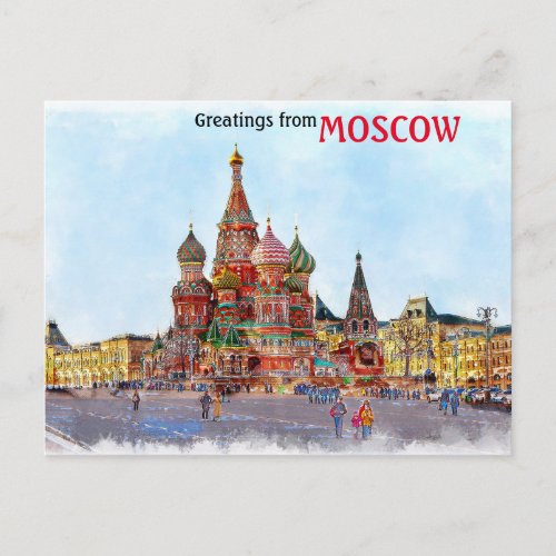 Beautiful Moscow Postcard