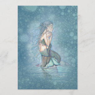 Beautiful Mother and Baby Mermaid Baby Shower Invitation