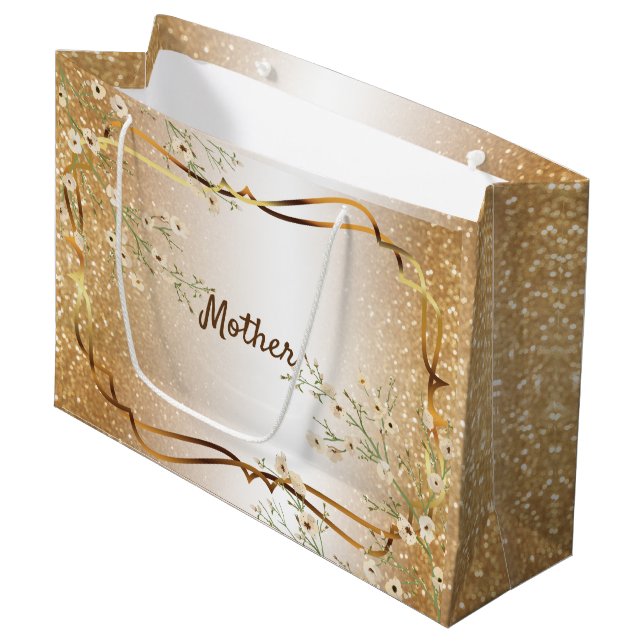 Beautiful Mother's Day  - Personalize Large Gift Bag (Front Angled)