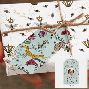 Beautiful Mothers Day Queen Bee, Flowers & Photo Gift Tags