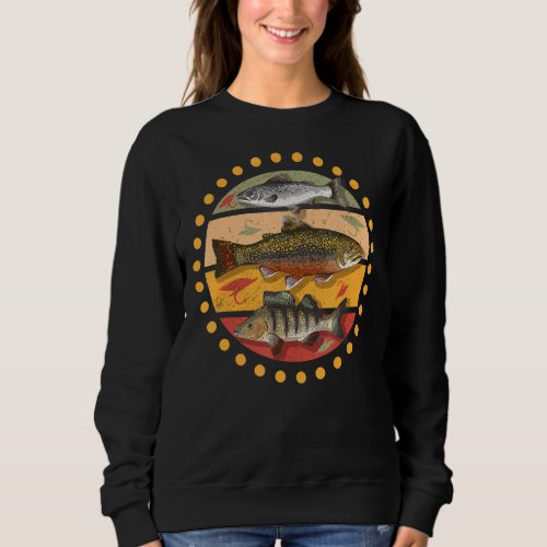 Beautiful motif with different fishes for anglers sweatshirt