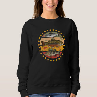 Beautiful motif with different fishes for anglers sweatshirt