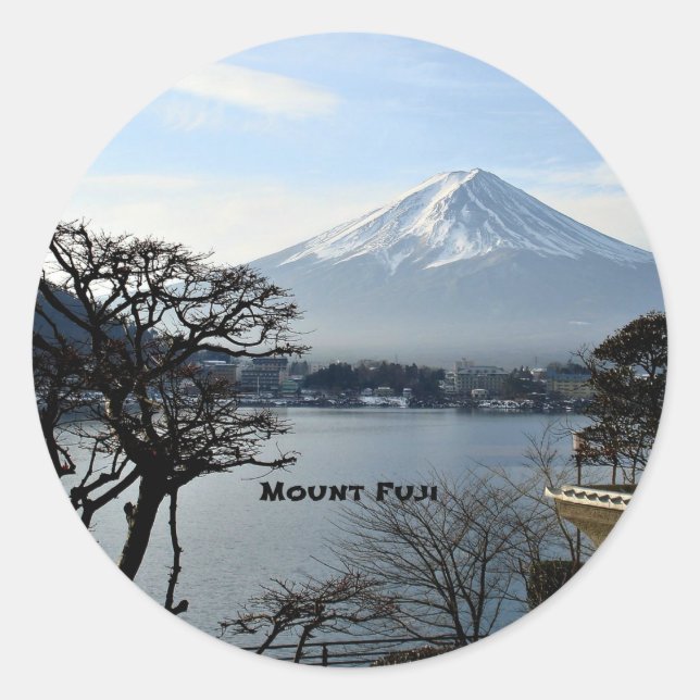 Beautiful Mount Fuji Classic Round Sticker (Front)