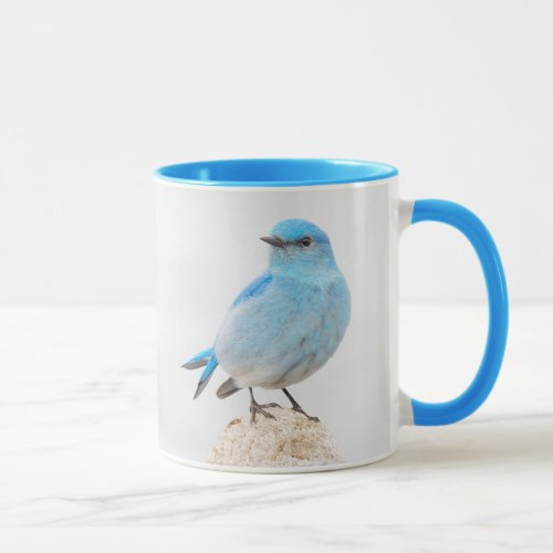 Beautiful Mountain Bluebird on a Stump Mug