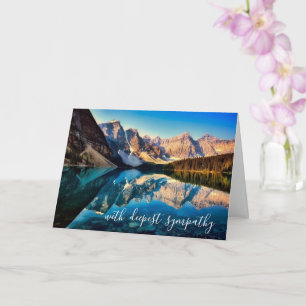 Beautiful Mountain Calm Water Scenery Sympathy Card
