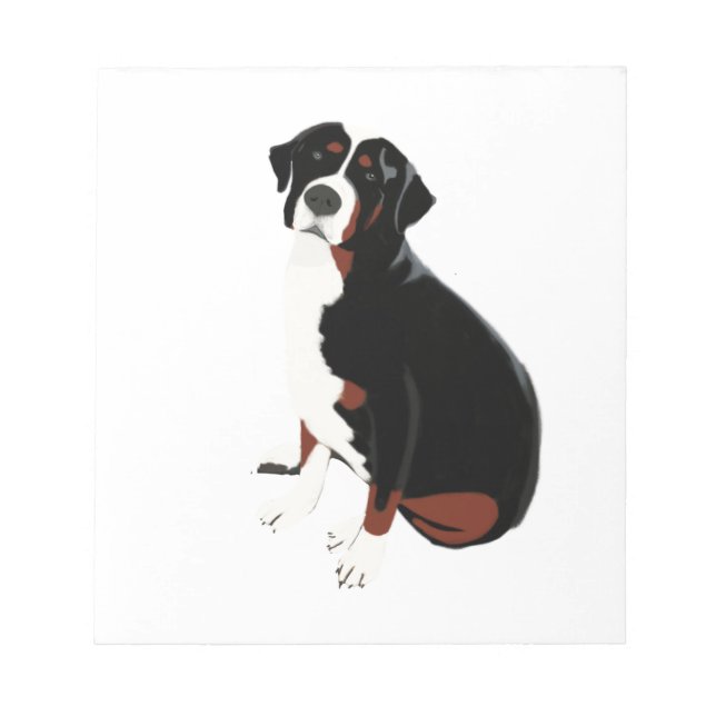 Beautiful Mountain Dog Notepad (Front)