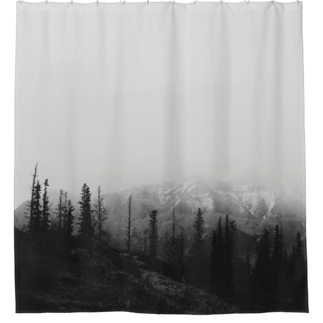 BEAUTIFUL MOUNTAIN FOG SHOWER CURTAIN (Front)
