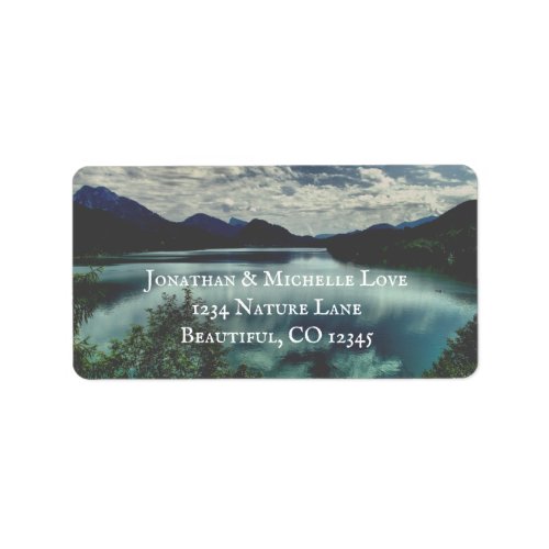 Beautiful Mountain Lake and Reflections Address Label
