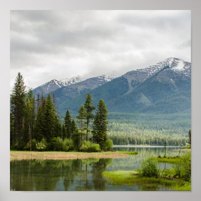 Beautiful Mountain Lake Nature Landscape Poster (Front)