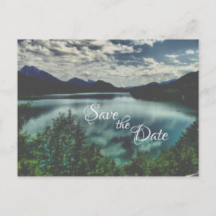 Beautiful Mountain Lake Save the Date Wedding Announcement Postcard