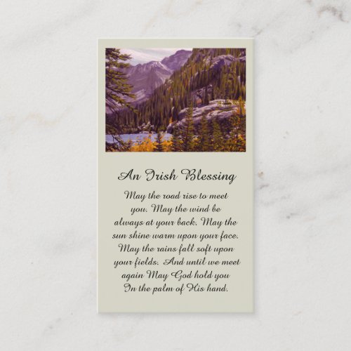 Beautiful Mountain Lake Sympathy Card