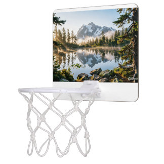 Beautiful Mountain Landscape Mini Basketball Hoop