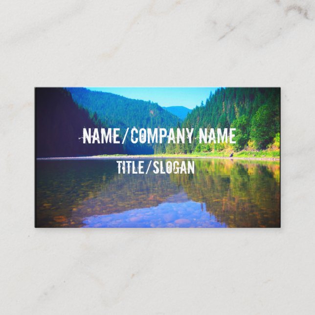 beautiful mountain landscape photograph business card (Front)