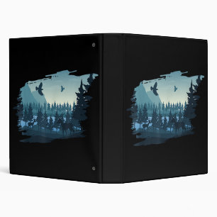 Beautiful Mountain, Nature Trees and Forest 3 Ring Binder