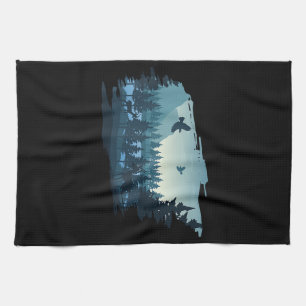 Beautiful Mountain, Nature Trees and Forest Kitchen Towel