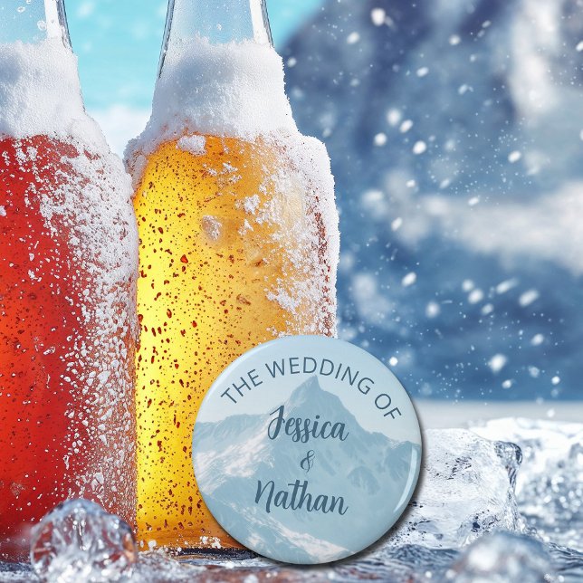 Beautiful Mountain Photography Winter Wedding Bottle Opener (Creator Uploaded)