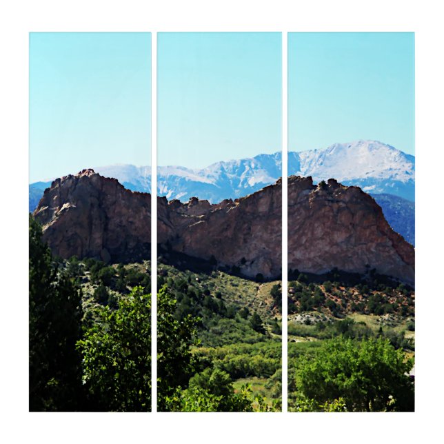 Beautiful Mountain Scenery Triptych Art (Front)