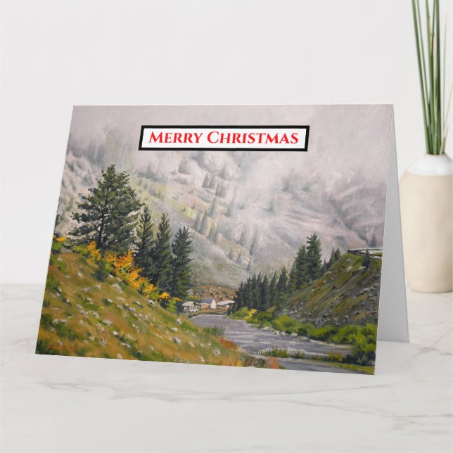 Beautiful Mountain Scenic Artwork Card (Front)