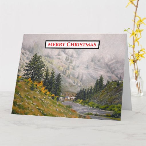 Beautiful Mountain Scenic Artwork Card | Zazzle