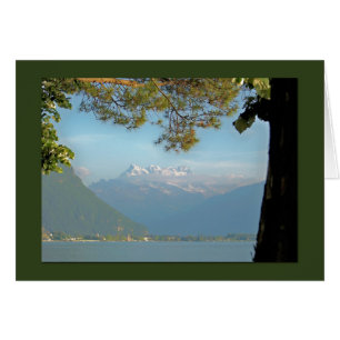 Beautiful mountain view of Swiss Alps Cards