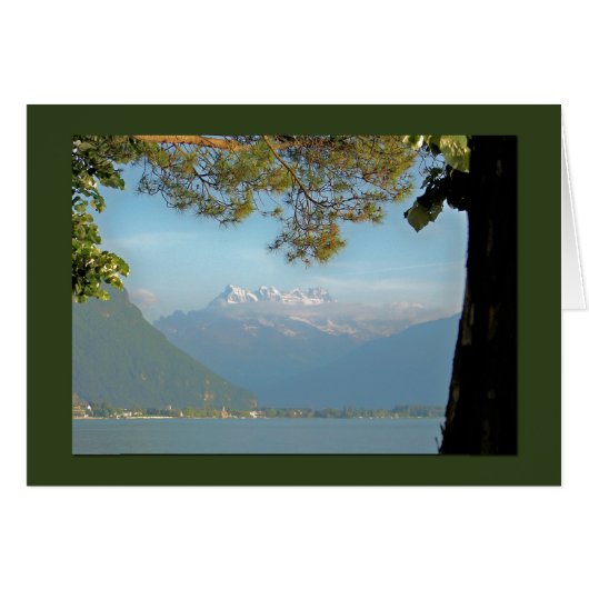 Beautiful mountain view of Swiss Alps Cards (Front Horizontal)