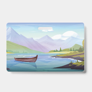 Beautiful Mountain with lake Badge