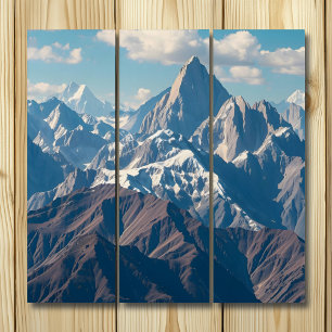Beautiful Mountains and Blue Skies Triptych