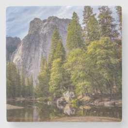 Beautiful Mountains of Yosemite Stone Coaster