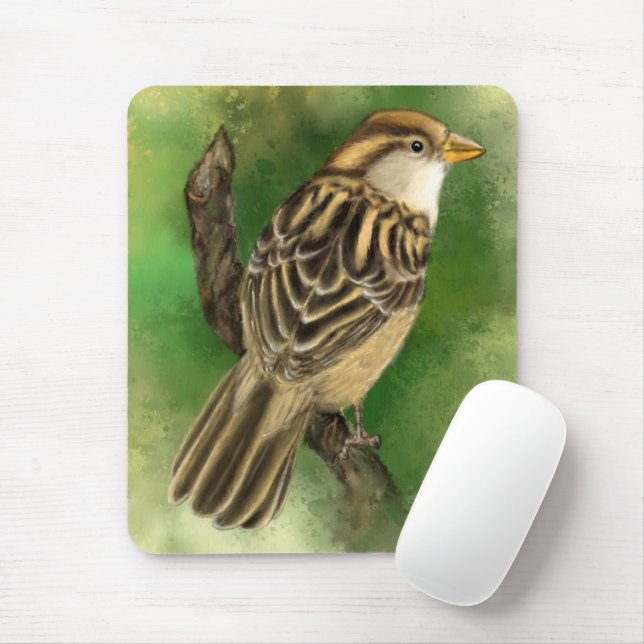 Beautiful Mouse Pad Little Sparrow (With Mouse)