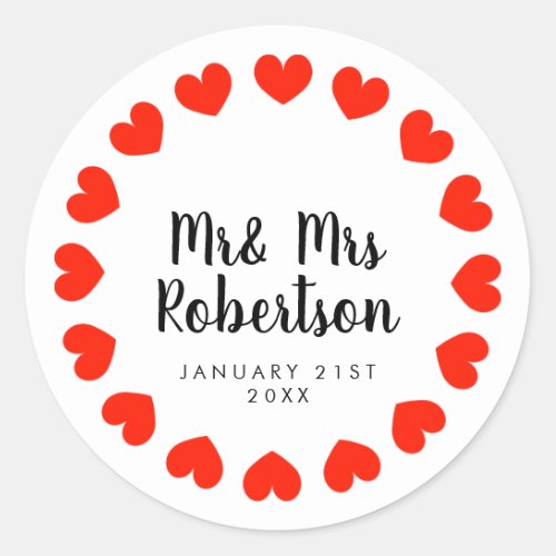 Beautiful Mr and Mrs wedding stickers  sealers