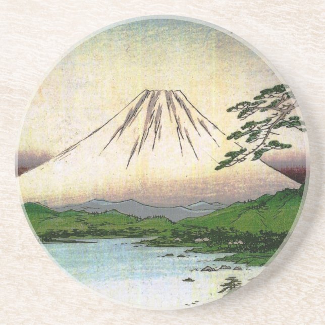 Beautiful Mt. Fuji in Japan, circa 1800s Drink Coaster (Front)
