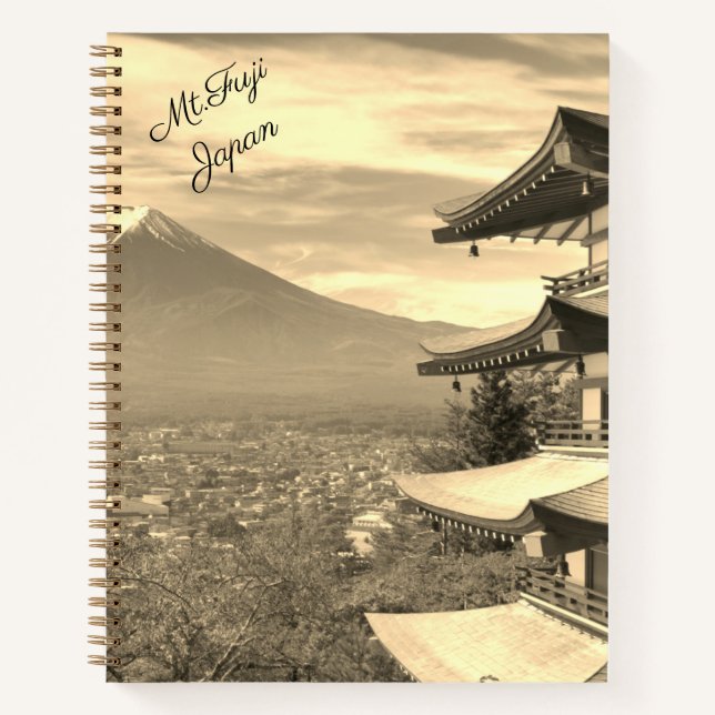Beautiful Mt. Fuji Japan Spiral Notebook (Front)
