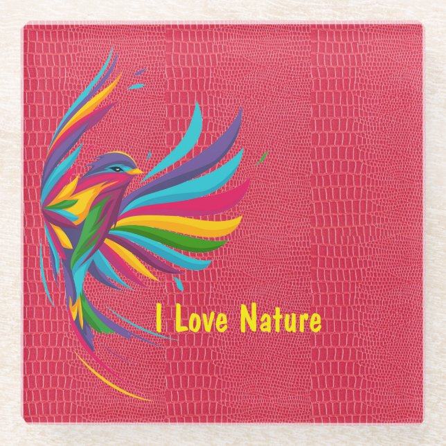 Beautiful Multi Color Bird Coaster (Front)