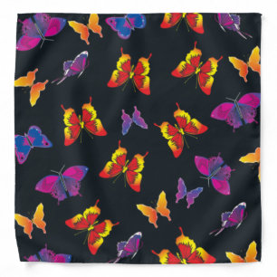 Beautiful Multi Color Butterflies Bandana