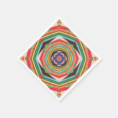 Beautiful Multi_color Kente Kaleidoscope Napkins