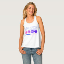 Beautiful multi-color pickleball tank top