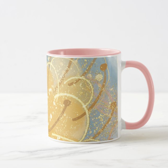 Beautiful multi colored golden flowers, mug (Right)