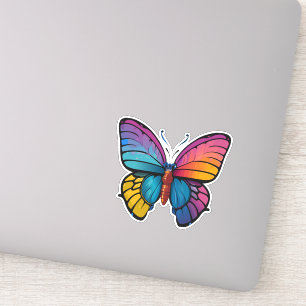 Beautiful Multicolored Butterfly Sticker