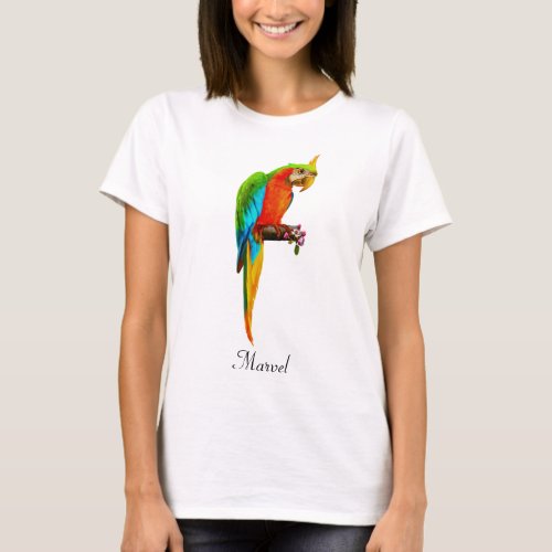 Beautiful Multicolored Macaw Bird T_Shirt