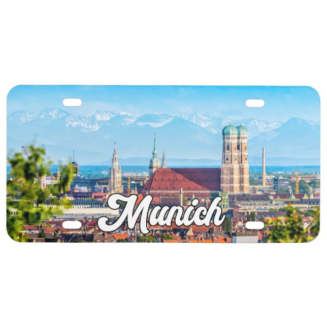 Beautiful Munich, Germany License Plate (Front)
