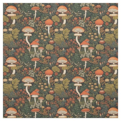 Beautiful Mushrooms Fabric