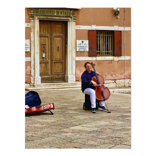 Beautiful Music by Street Performer in Venice Photo Print