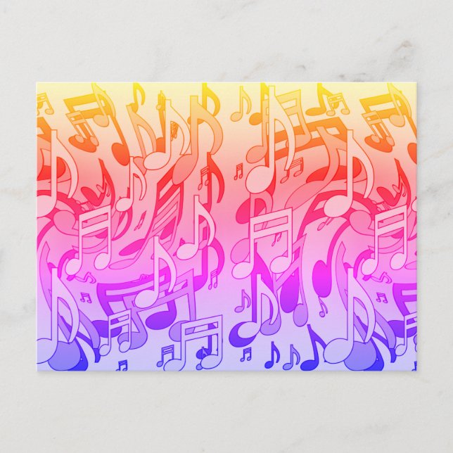 Beautiful Music Happy Colors Lively Musical Notes (Front)