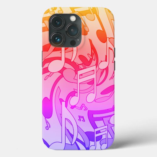 Beautiful Music Happy Colors Lively Musical Notes iPhone 13 Pro Case