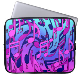 Beautiful Music Musical Notes Lively Upbeat Artsy Laptop Sleeve
