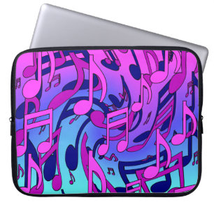 Beautiful Music Musical Notes Lively Upbeat Artsy Laptop Sleeve